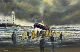 Robert Sheader (British 20th century): Return of the Scarborough Lifeboat