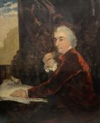 English School (18th century): Portrait of a Gentleman in Red Jacket