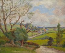 H Taylor Green (British exh.1937): Village and Country Road