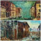 G Pignieri (Italian 20th century): Venetian Landscape