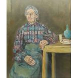 M Beeton (Scottish 20th century): Scottish Nana in Tartan