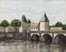 G Combrouze (French 20th century): 'Pont Henri IV de Châtellerault'