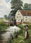 Joel Owen aka Francis E. Jamieson (British 1895-1950): Mill at Sonning on the River Thames