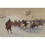 Adrian Jones (British 1845-1938): Cossack Horsemen