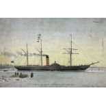 'The First Royal Mail Steamer - the Britannia (Cunard Steamship Company)'