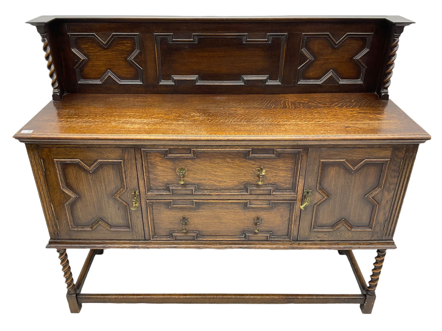 Early 20th century oak barley twist sideboard