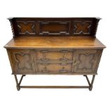 Early 20th century oak barley twist sideboard