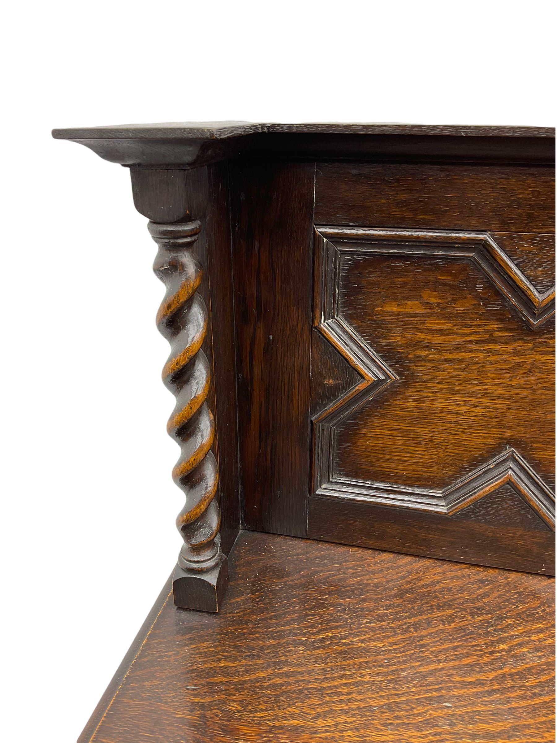 Early 20th century oak barley twist sideboard - Image 6 of 6