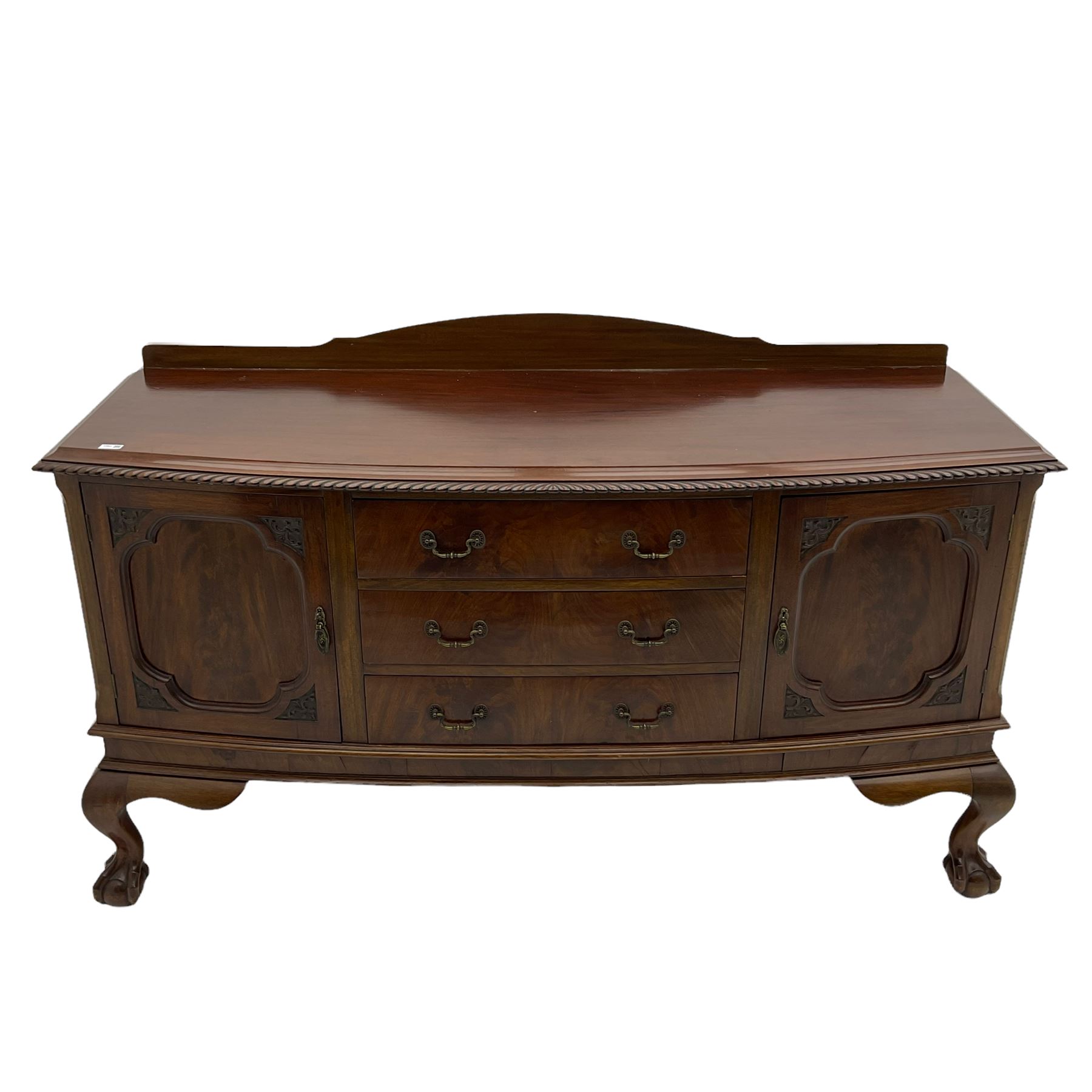 Early 20th century mahogany bow front sideboard - Image 2 of 3