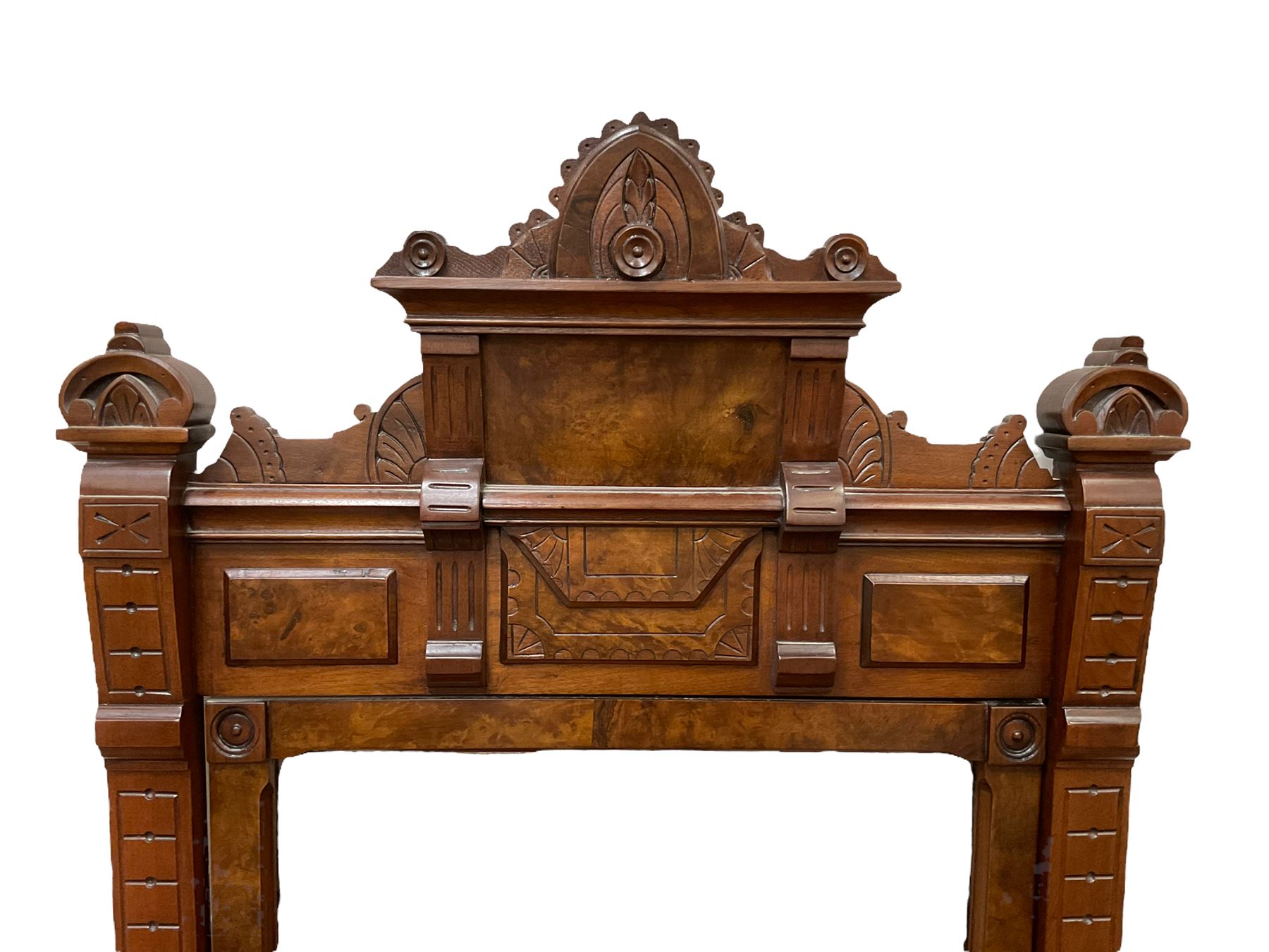 Late 19th/early 20th century walnut dressing chest with mirror back - Image 2 of 4