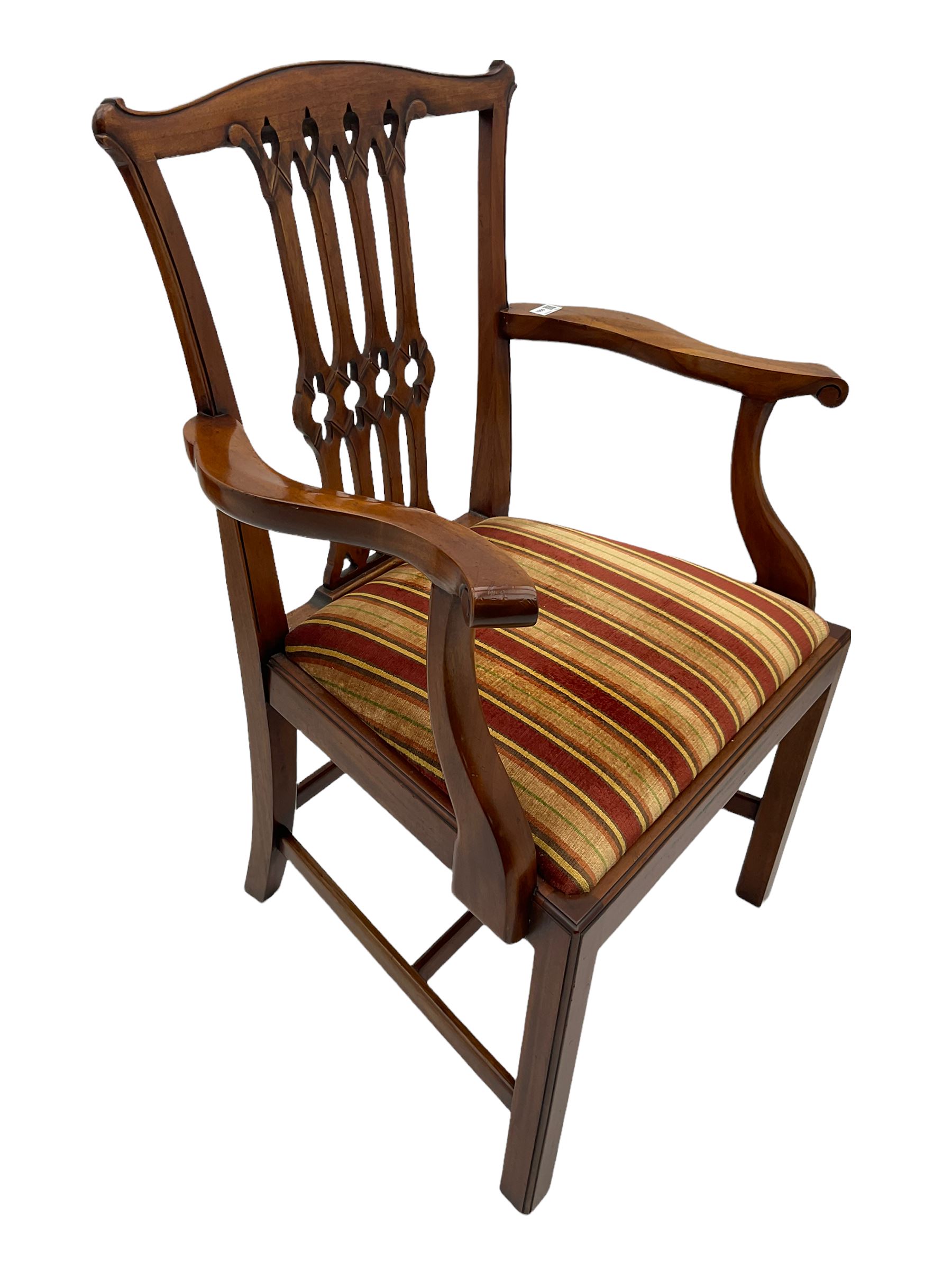 Set of six Georgian design mahogany dining chairs - Image 4 of 6