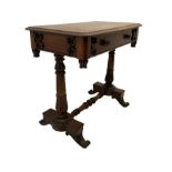 Victorian rosewood stretcher table