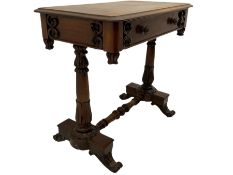 Victorian rosewood stretcher table