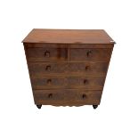 Victorian figured mahogany chest