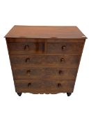 Victorian figured mahogany chest