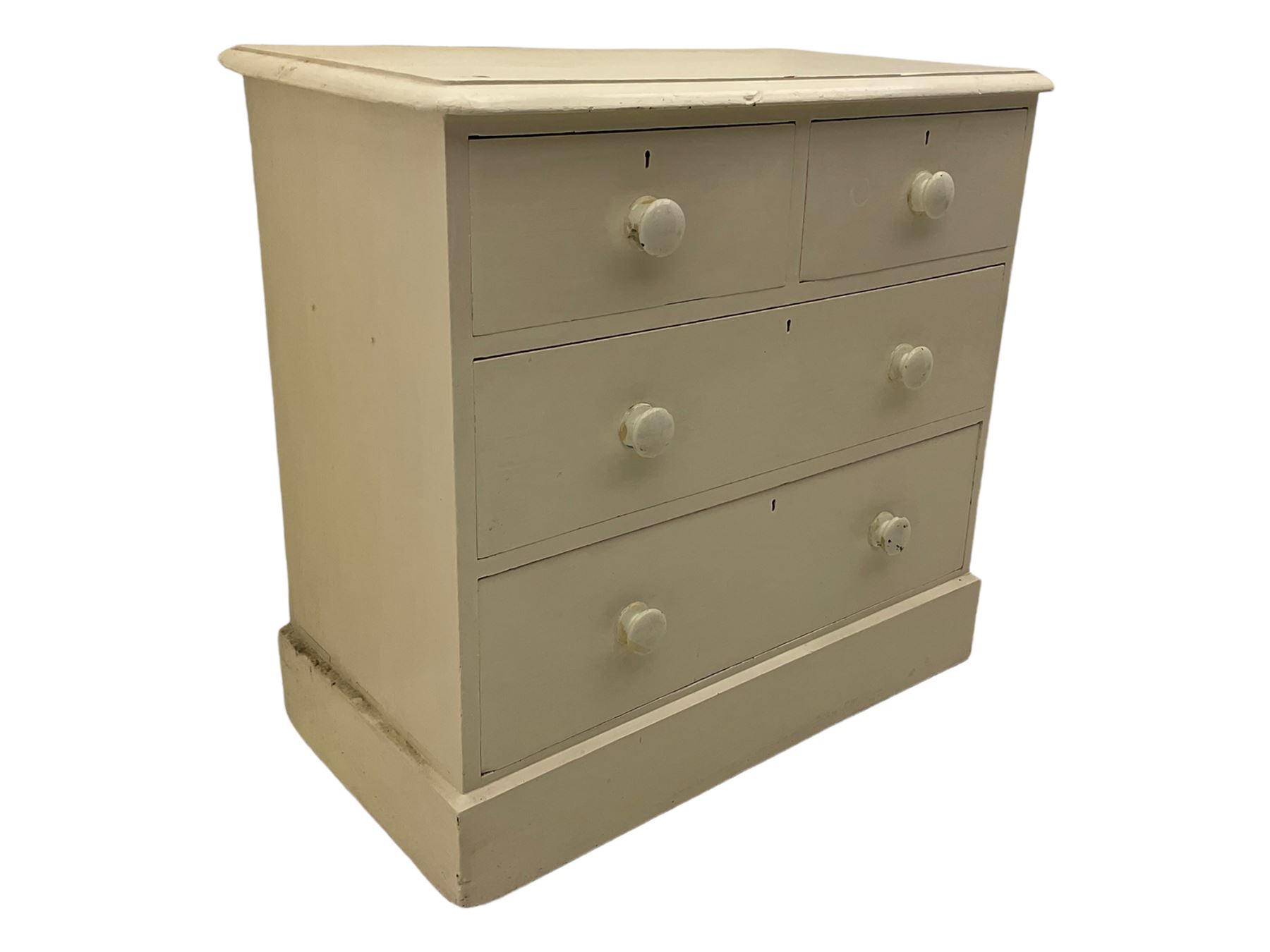 Victorian painted pine chest - Image 2 of 5