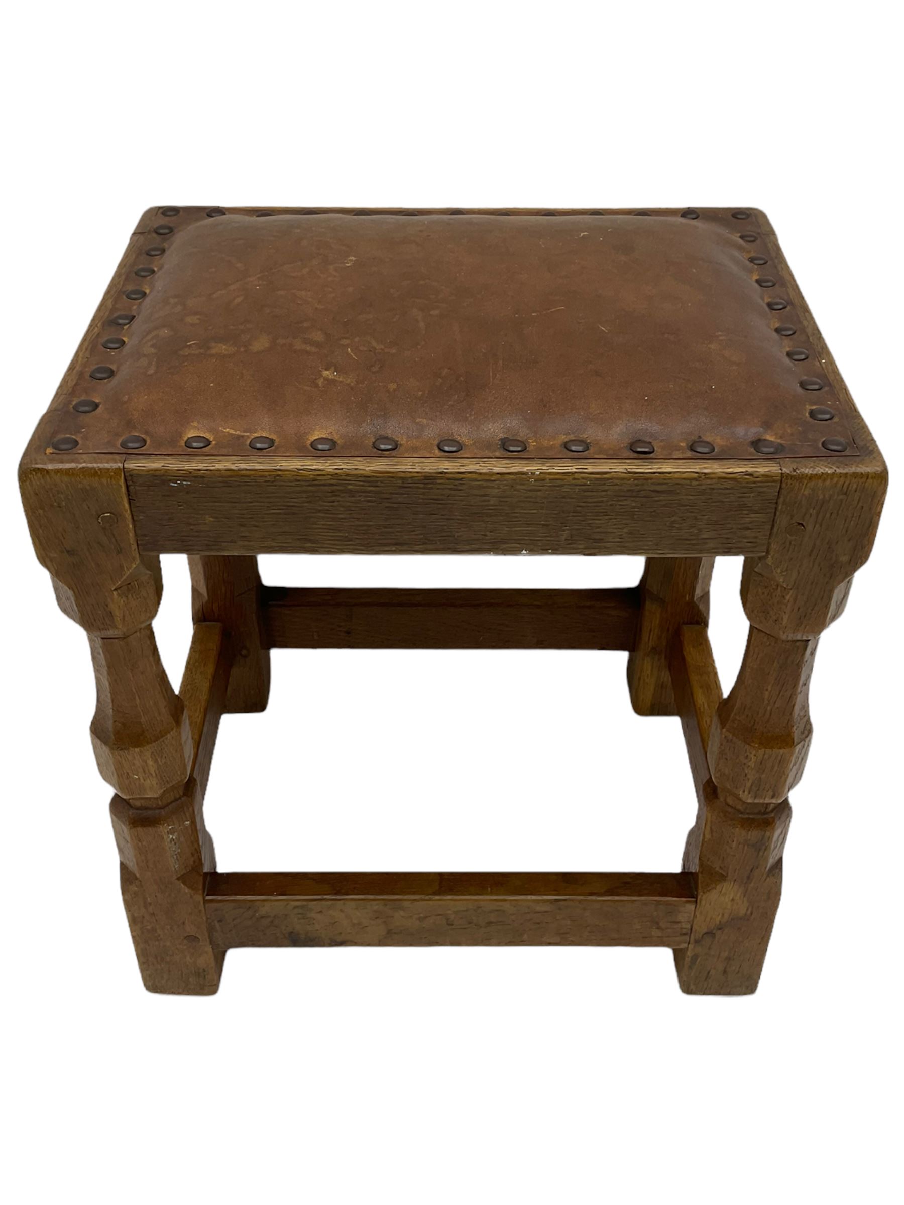 Yorkshire oak - 1960's rectangular oak stool