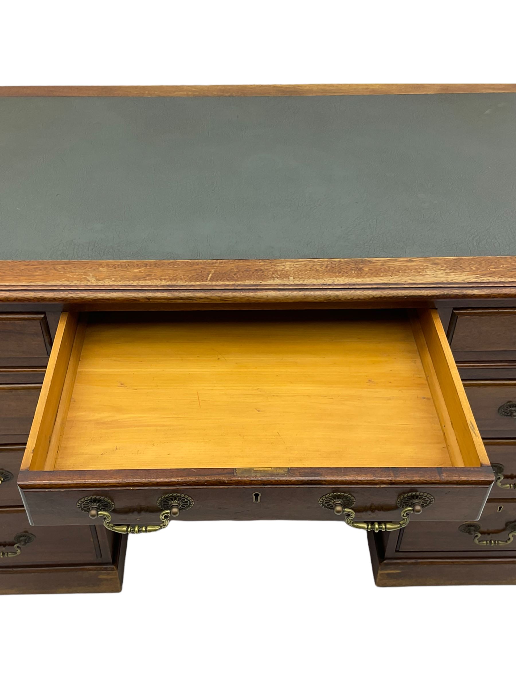 Early 20th century mahogany twin pedestal desk - Image 5 of 5