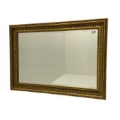 Heavy rectangular gilt framed wall mirror
