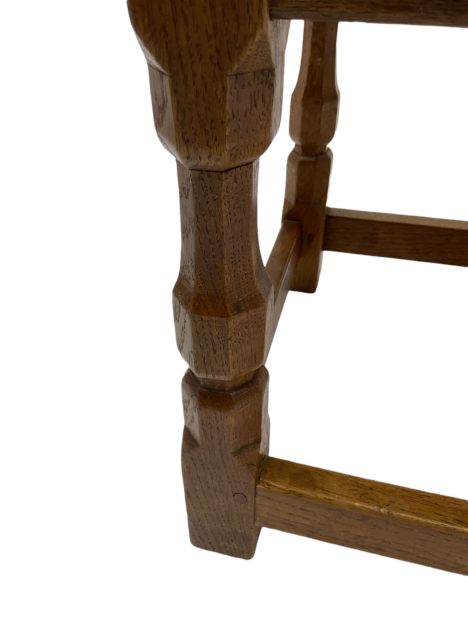 Yorkshire oak - 1960's rectangular oak stool - Image 4 of 4