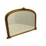 Gilt framed over-mantle mirror