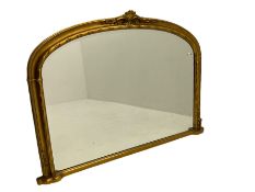 Gilt framed over-mantle mirror