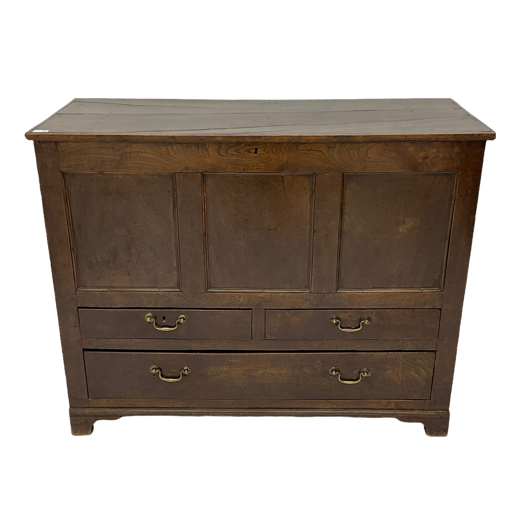 18th century elm mule chest - Image 3 of 8