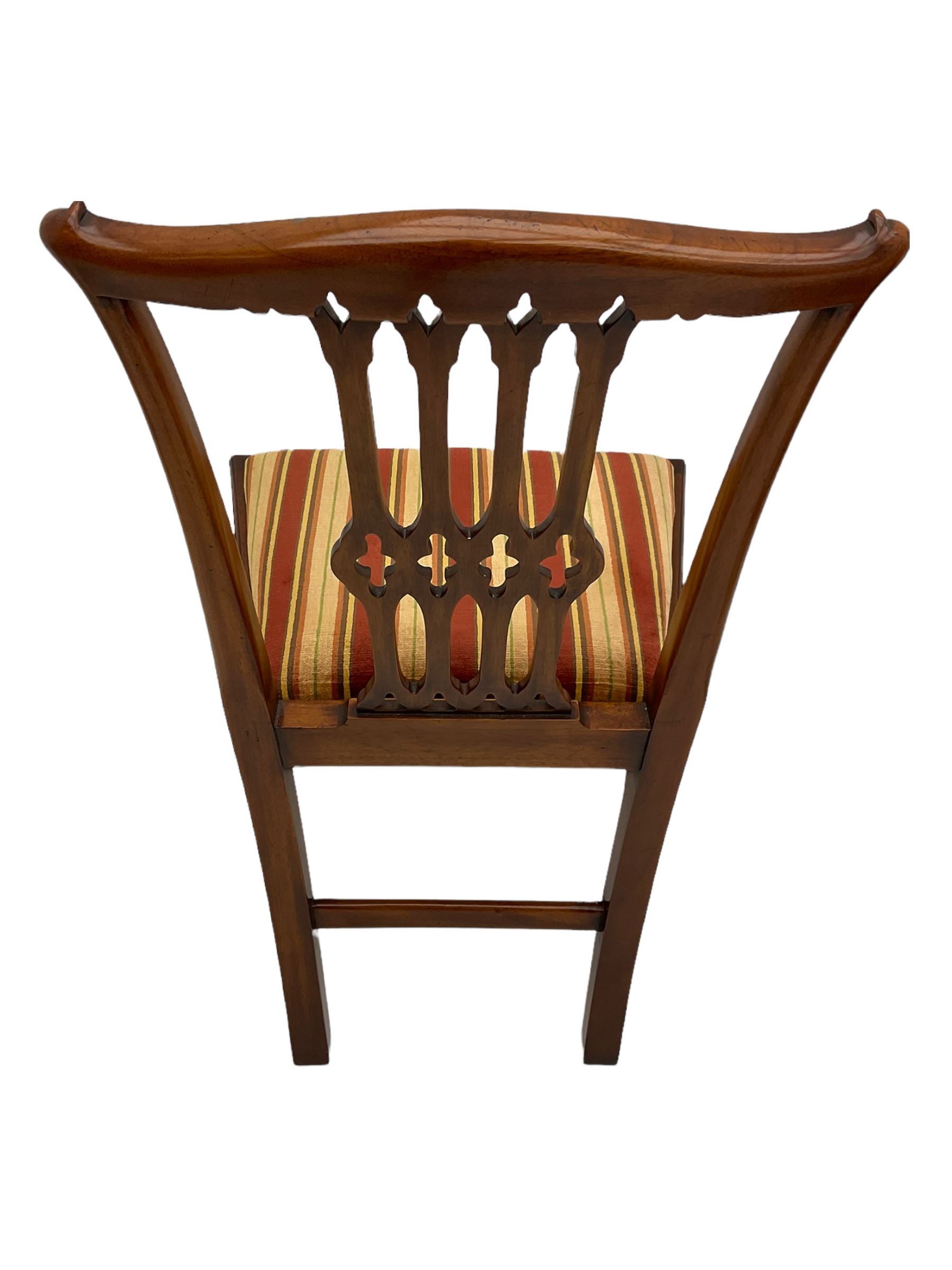 Set of six Georgian design mahogany dining chairs - Image 6 of 6
