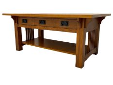 Light oak rectangular coffee table