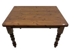 Rectangular pine farmhouse table