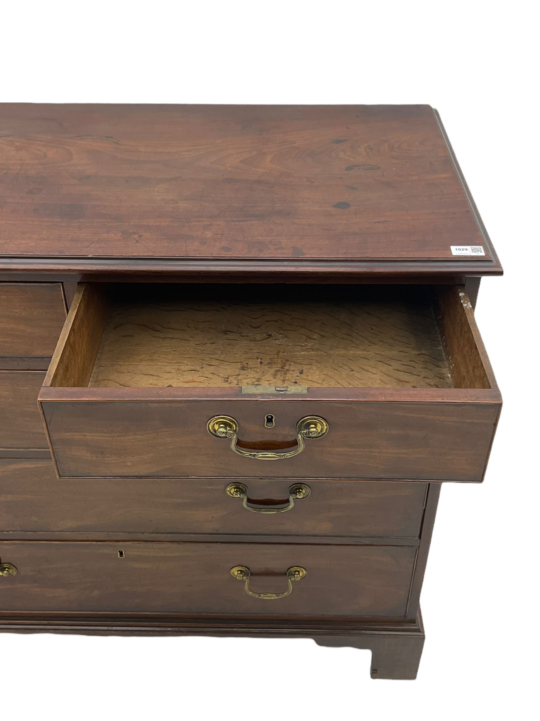 George III mahogany chest fitted with two short over three long drawers - Image 2 of 4