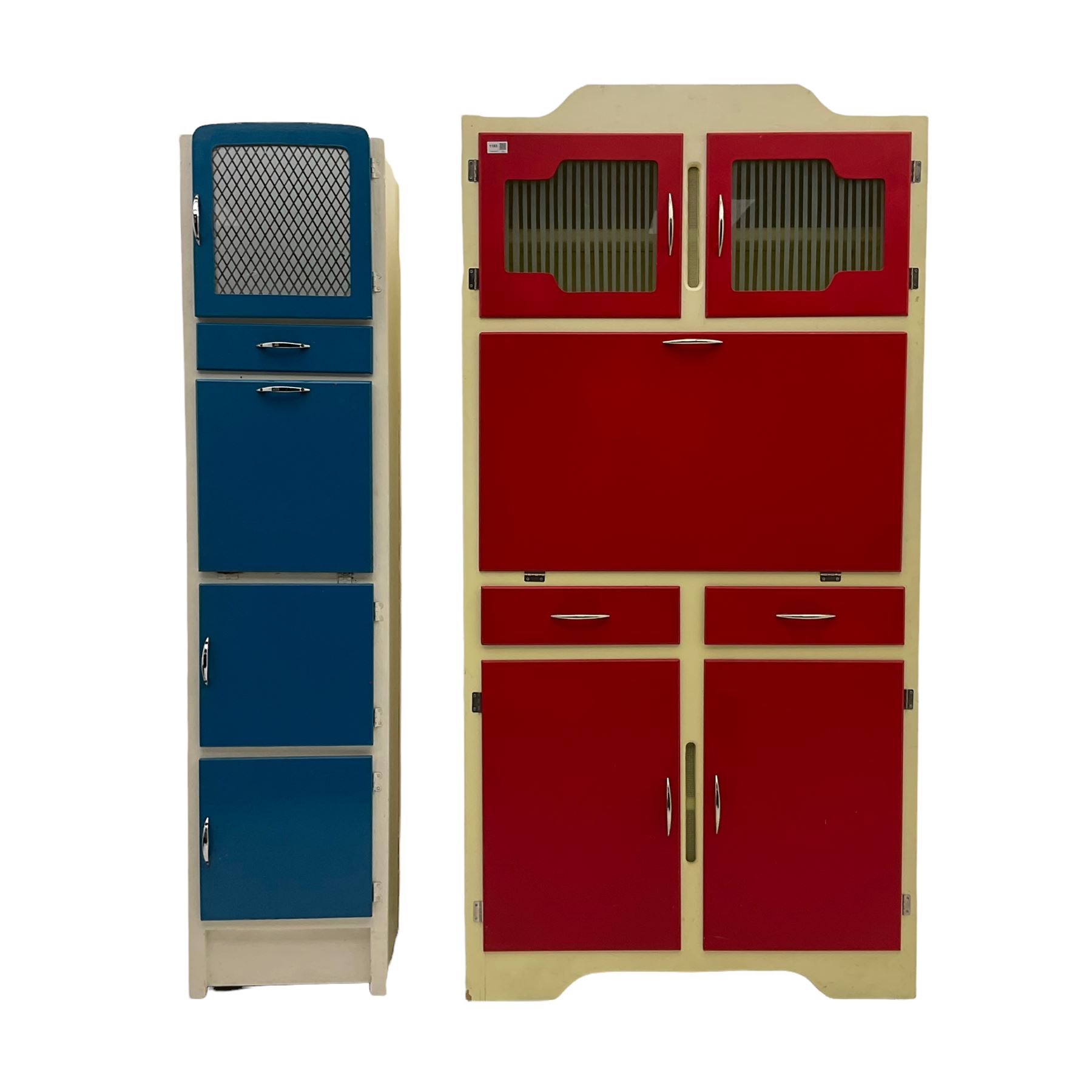Mid-20th century painted kitchen cabinet