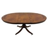 Georgian design oval mahogany extending dining table