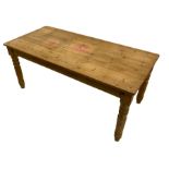 Victorian style pine farmhouse dining table