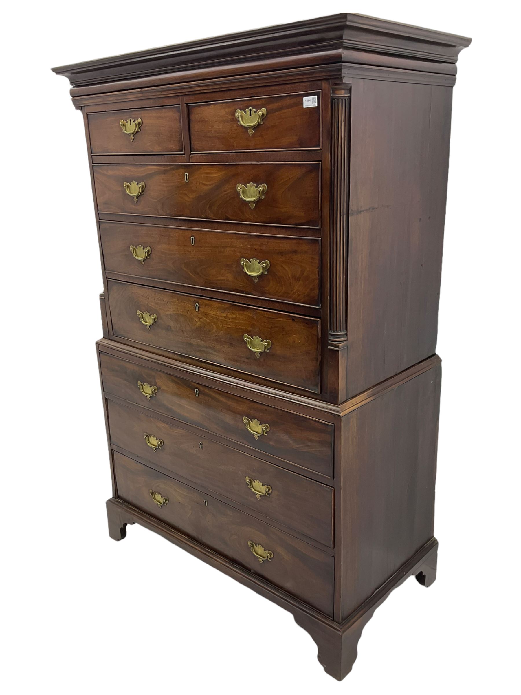 George III mahogany chest on chest - Image 3 of 6