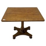 Early 19th century mahogany pedestal table