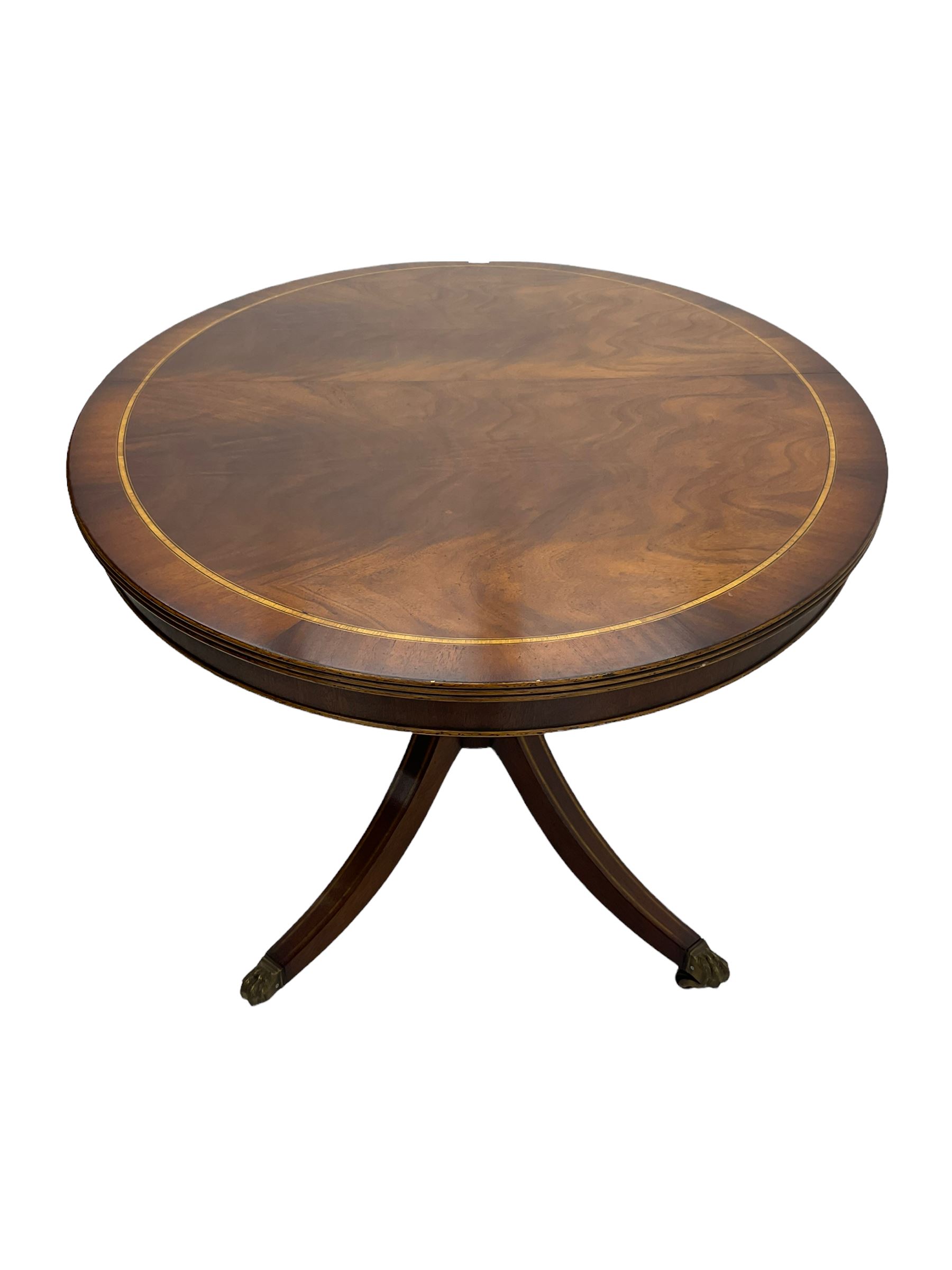 Georgian design oval mahogany extending dining table - Image 4 of 5