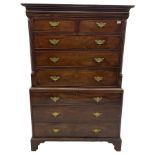 George III mahogany chest on chest