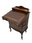 Late Victorian mahogany Davenport desk