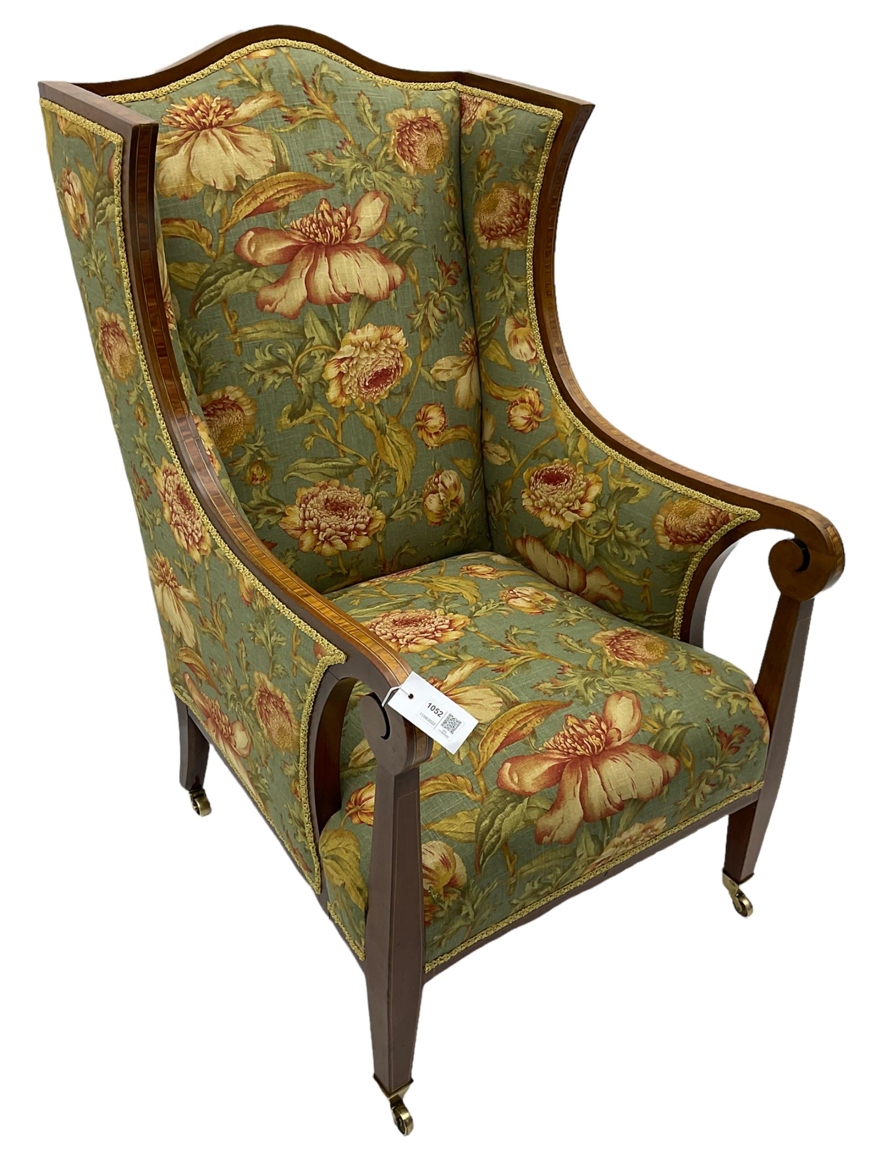 Edwardian mahogany armchair - Image 2 of 4