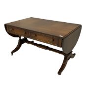 Bevan Funnell Reprodux - mahogany drop leaf sofa coffee table