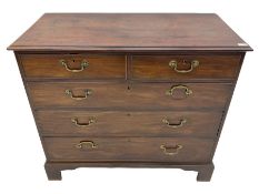 George III mahogany chest fitted with two short over three long drawers