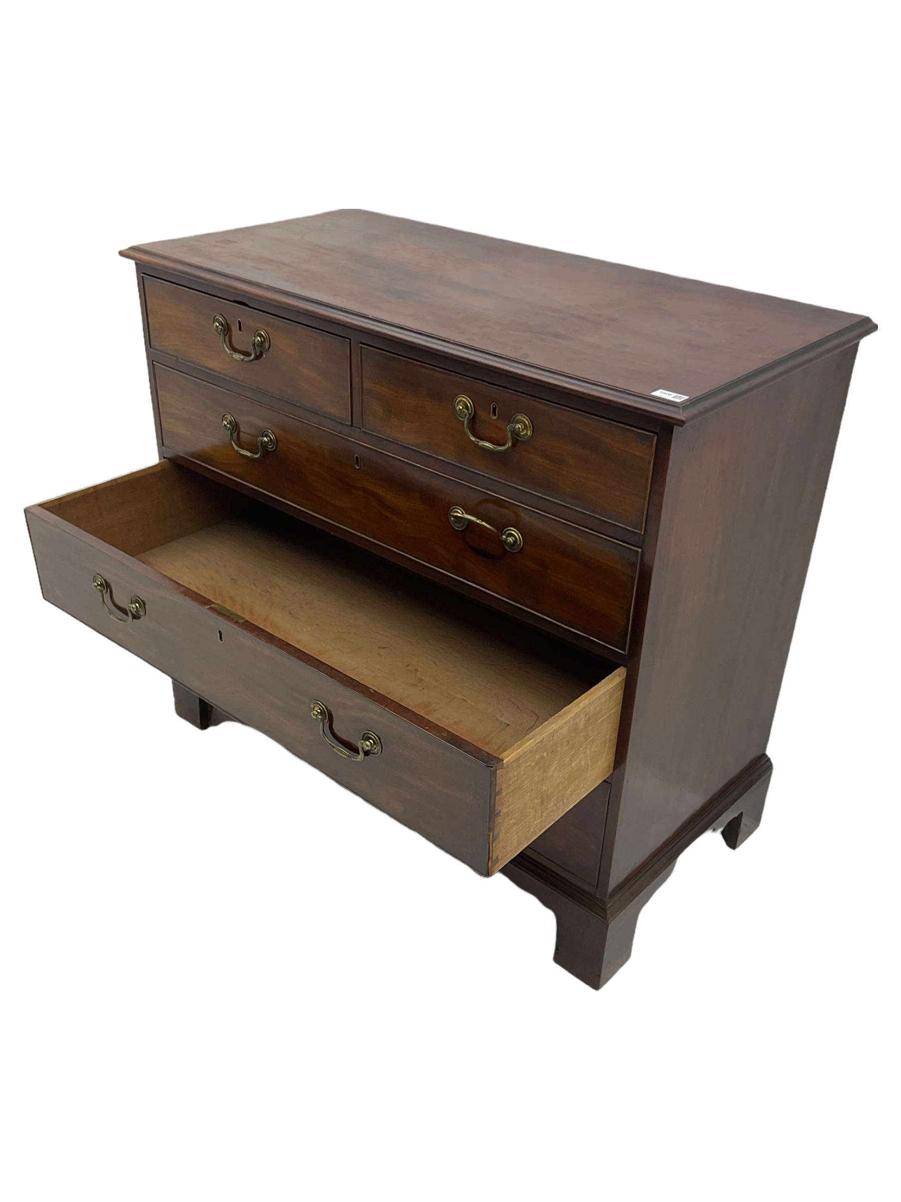 George III mahogany chest fitted with two short over three long drawers - Image 4 of 4