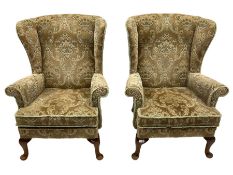 Parker Knoll - pair of vintage wing back armchairs