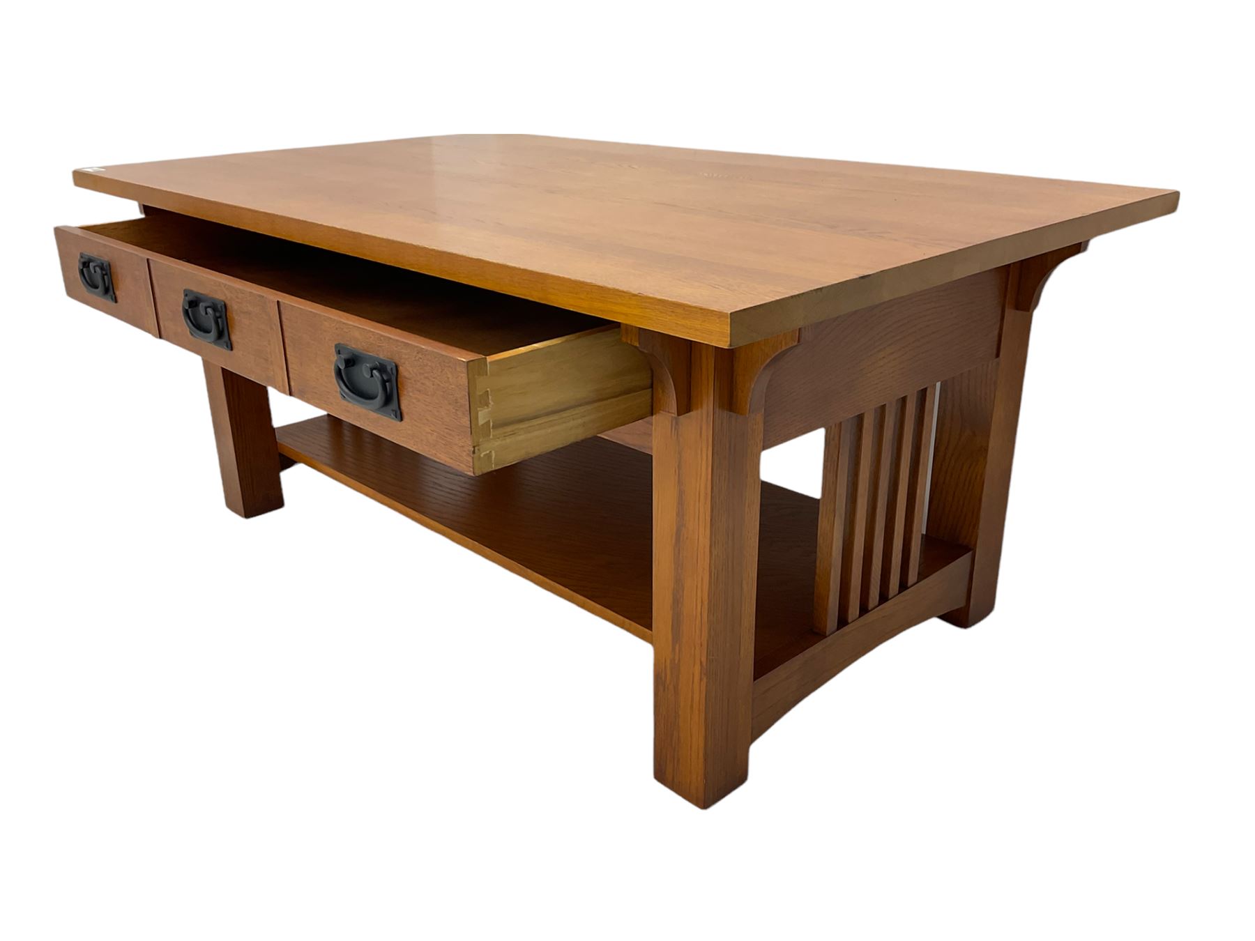 Light oak rectangular coffee table - Image 3 of 5