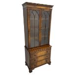 Bevan Funnell Reprodux - mahogany bookcase on chest