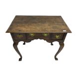 Georgian oak lowboy side table