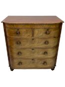 19th century mahogany D shaped chest