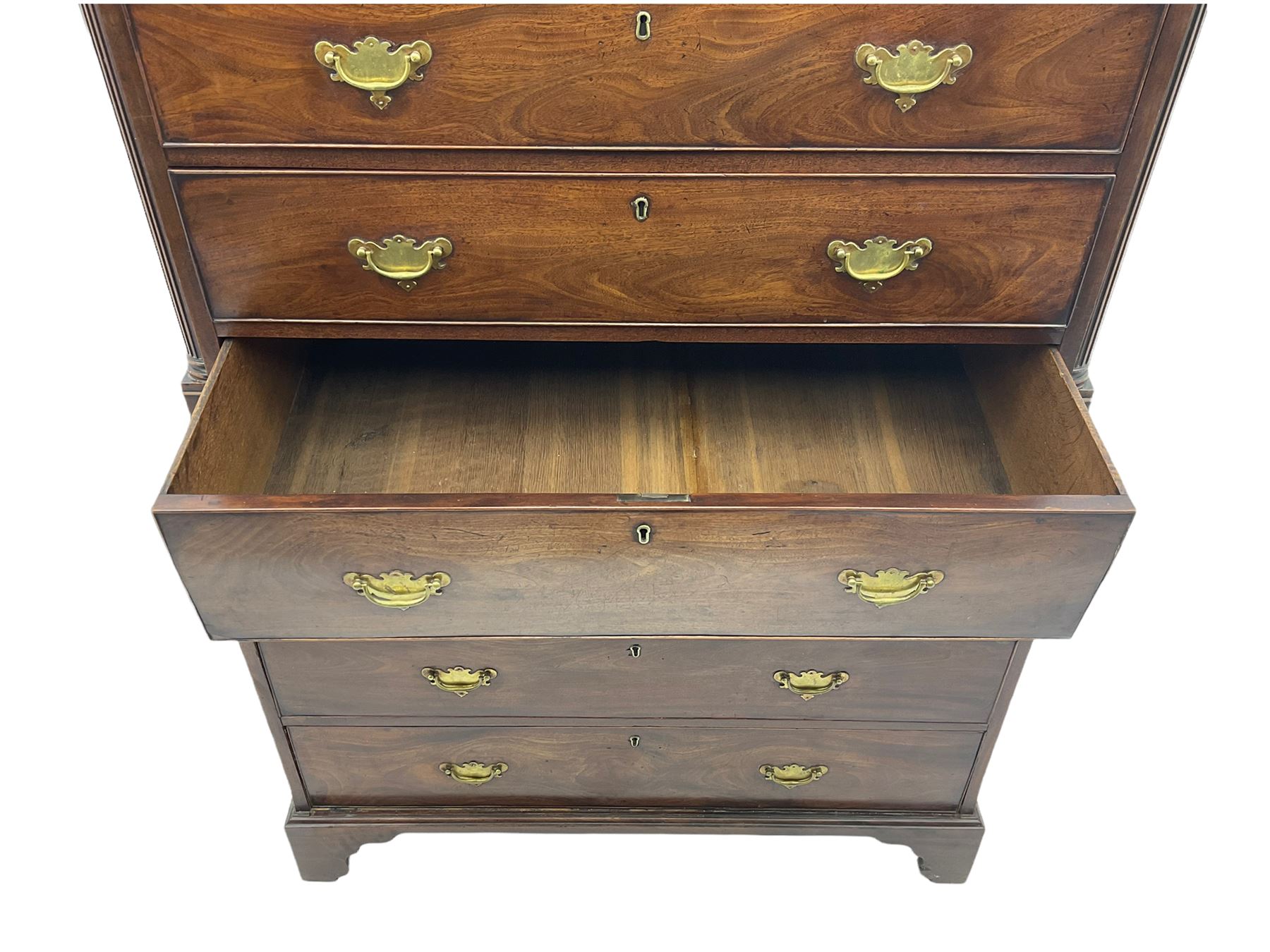 George III mahogany chest on chest - Image 5 of 6