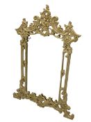 Rococo style carved wood wall mirror